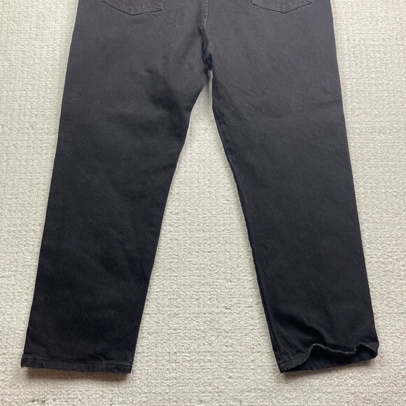 Vintage 90s Rustler Jeans Men 42 x 30 Black Denim Grunge Straight Fit Streetwear - Picture 10 of 10